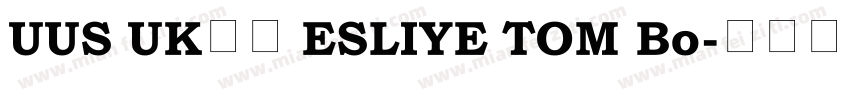 UUS UK楷体 ESLIYE TOM Bo字体转换